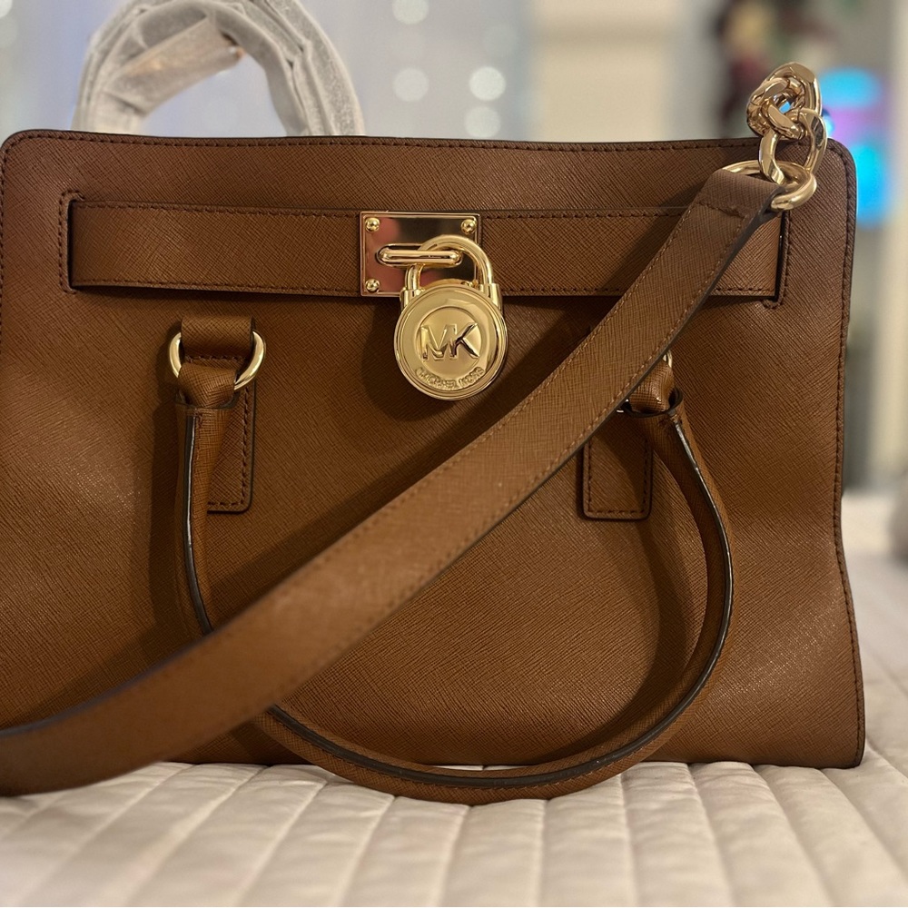 Michael Kors Hamilton Leather Satchel